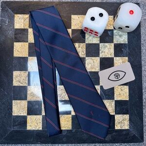 YSL Yves Saint Laurent Silk Tie – Blue & Red